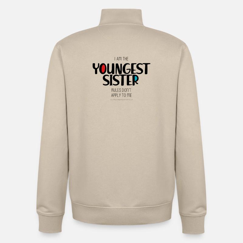 Jüngste Schwester - Unisex Organic Zip Sweatshirt von Stanley/Stella - Cremebeige
