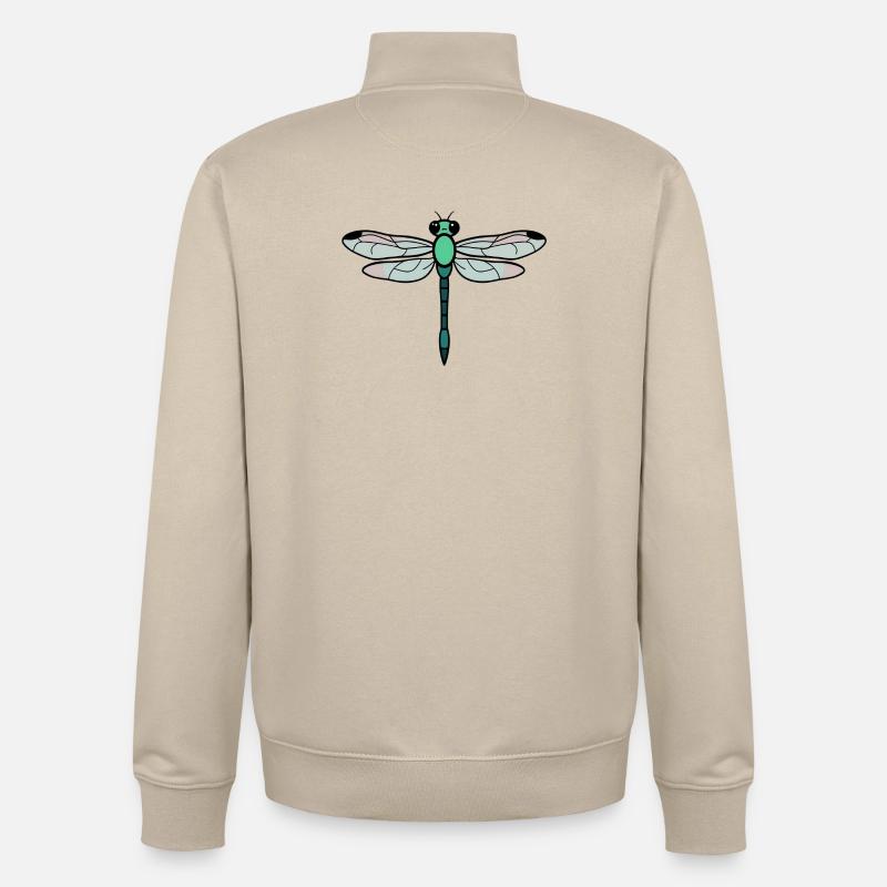 Libellule - Sweat zippé unisexe en coton bio Stanley/Stella - beige crème