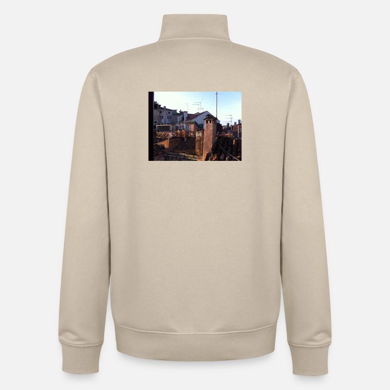 Dächer von Venedig - Unisex Organic Zip Sweatshirt von Stanley/Stella - Cremebeige