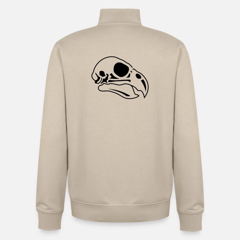 Vogel Schädel - Unisex Organic Zip Sweatshirt von Stanley/Stella - Cremebeige