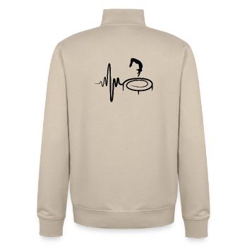 Trampolinspringen Kind - Unisex Organic Zip Sweatshirt von Stanley/Stella - Cremebeige - Hinten - AI Model Male 185 dark (185cm)