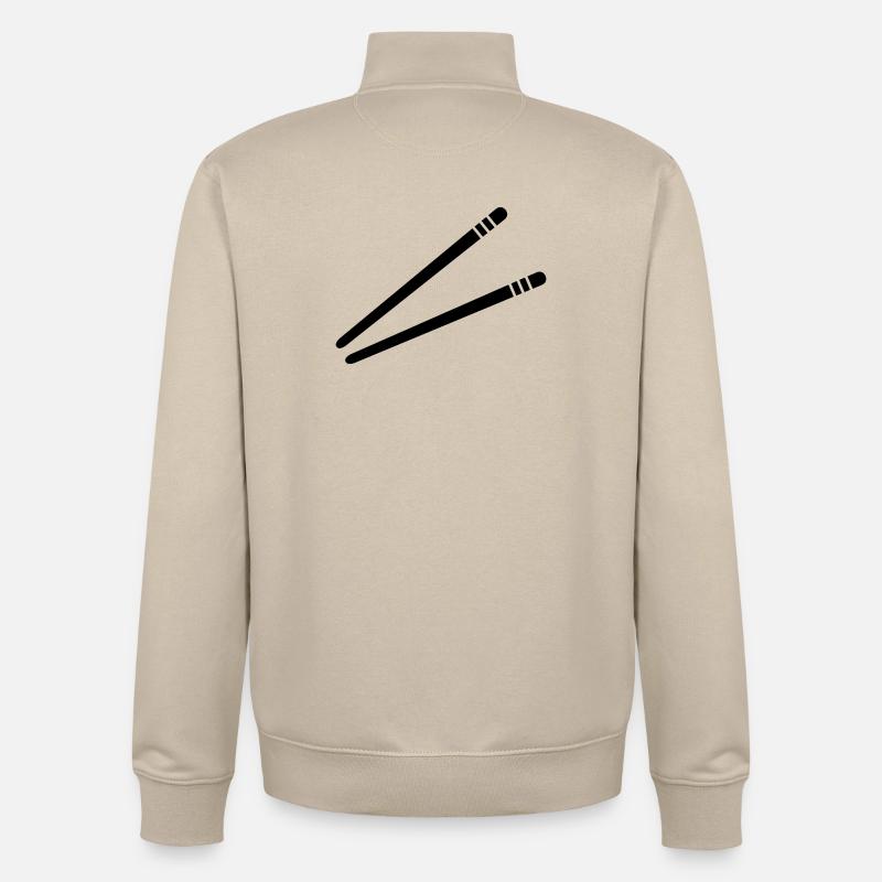 Essstäbchen - Unisex Organic Zip Sweatshirt von Stanley/Stella - Cremebeige