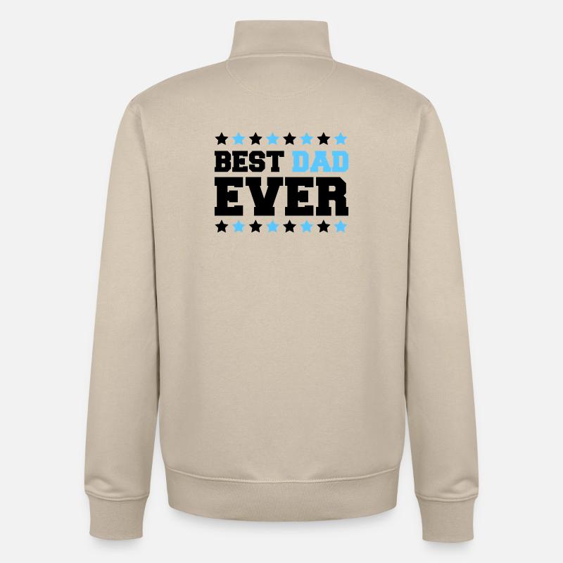Bold Dad Stars Emblem - Unisex Organic Zip Sweatshirt by Stanley/Stella - desert dust
