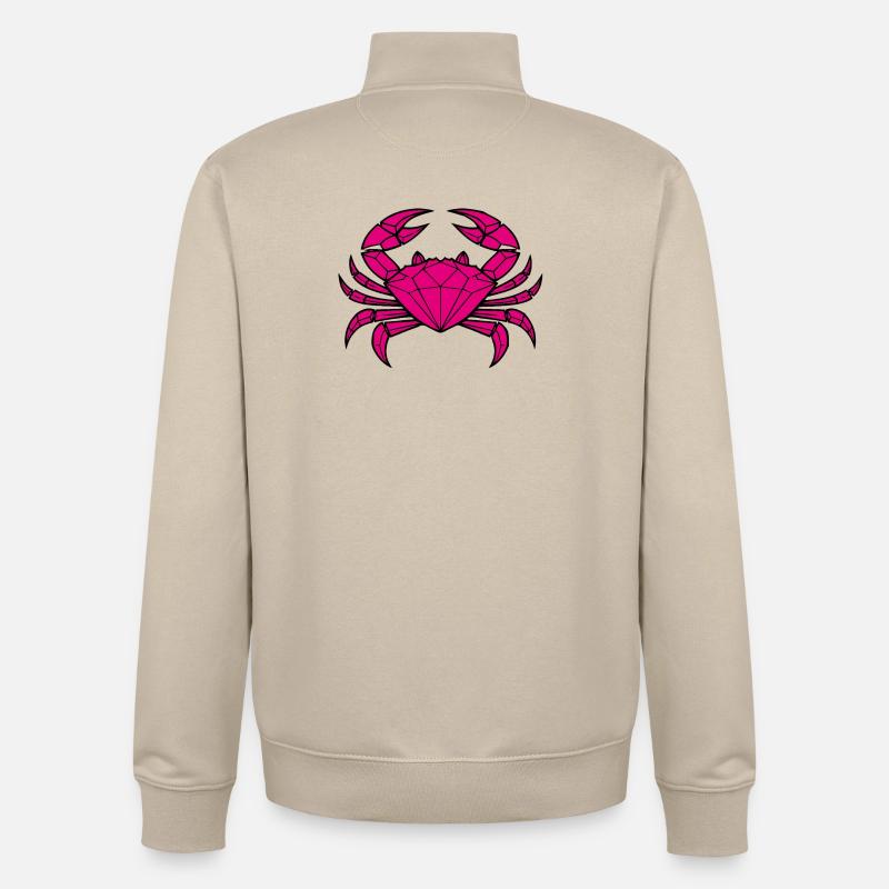 Cancer – Protection et force - Sweat zippé unisexe en coton bio Stanley/Stella - beige crème