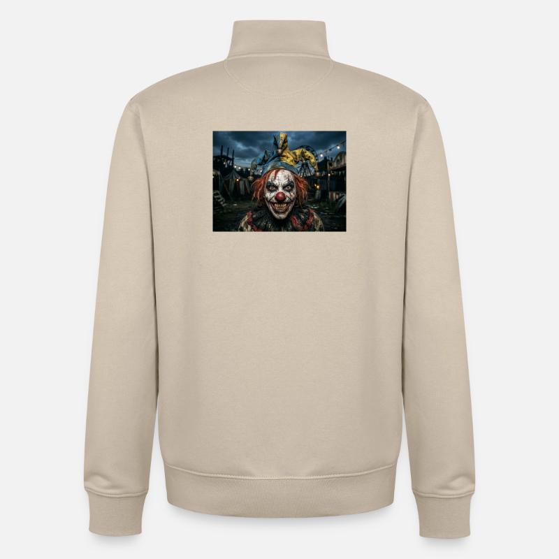 Clown Crazy - Unisex Organic Zip Sweatshirt by Stanley/Stella - desert dust