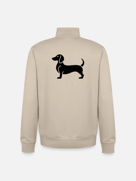 Dackel - Unisex Organic Zip Sweatshirt von Stanley/Stella - Cremebeige