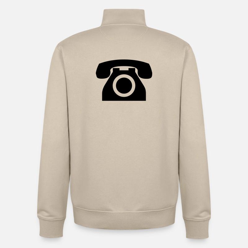 Telefon - Unisex Organic Zip Sweatshirt von Stanley/Stella - Cremebeige
