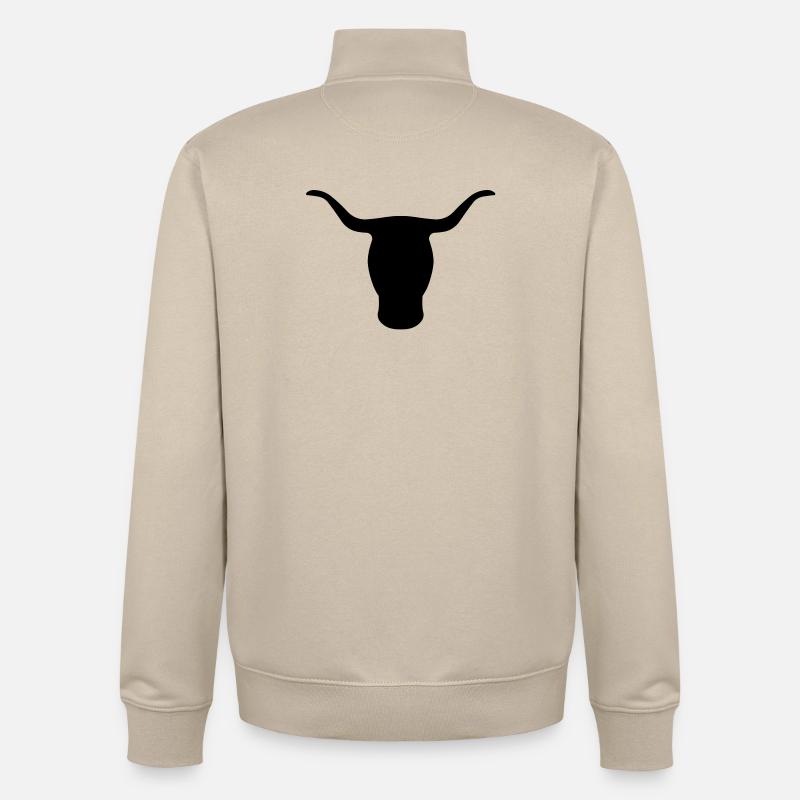 Stierkopf - Unisex Organic Zip Sweatshirt von Stanley/Stella - Cremebeige