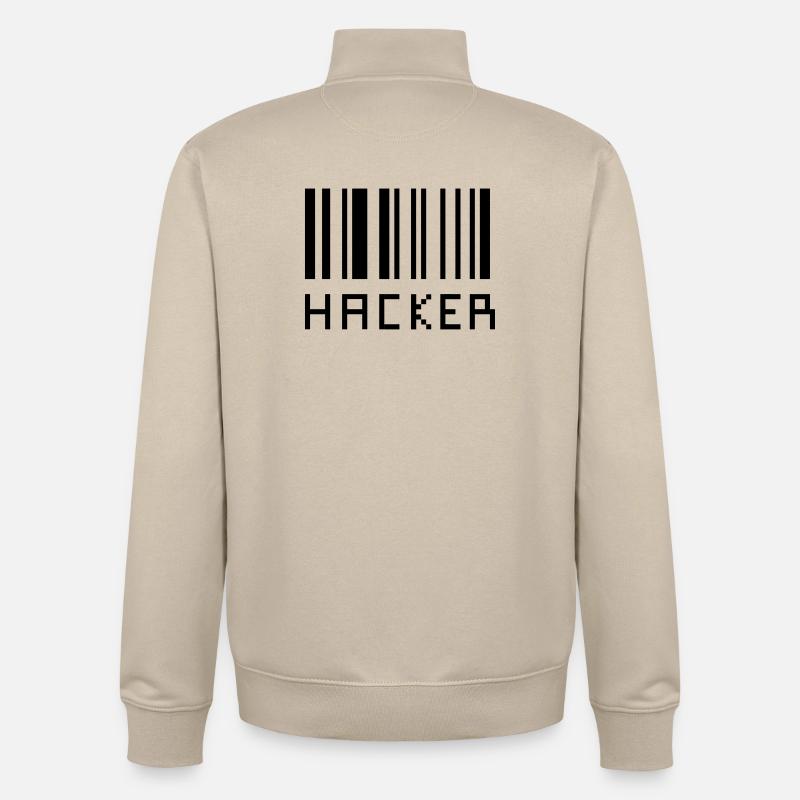 Hacker - Unisex Organic Zip Sweatshirt von Stanley/Stella - Cremebeige