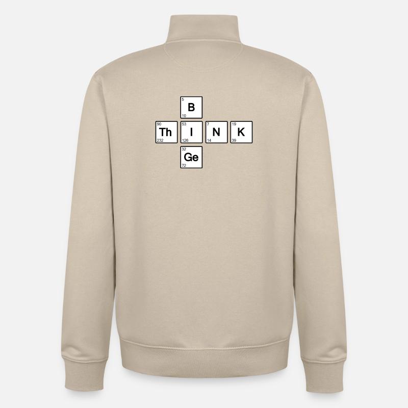 Think Big (Blanc) - Sweat zippé unisexe en coton bio Stanley/Stella - beige crème