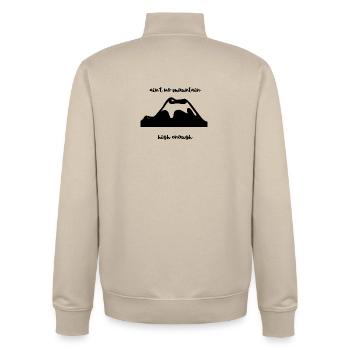 Montagne - Sweat zippé unisexe en coton bio Stanley/Stella - beige crème - Dos - AI Model Male 185 dark (185cm)