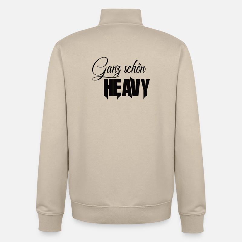 Assez beau lourd - Sweat zippé unisexe en coton bio Stanley/Stella - beige crème