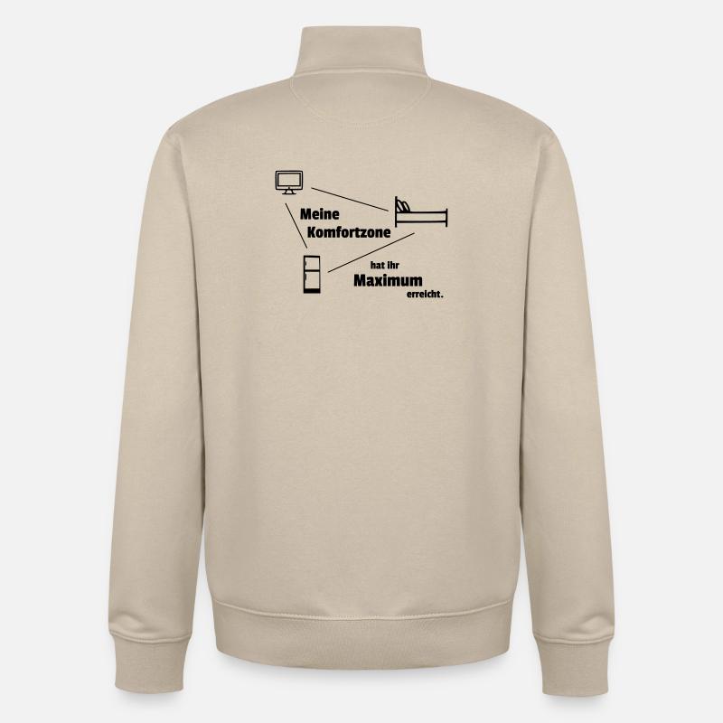 Zone de confort - Sweat zippé unisexe en coton bio Stanley/Stella - beige crème