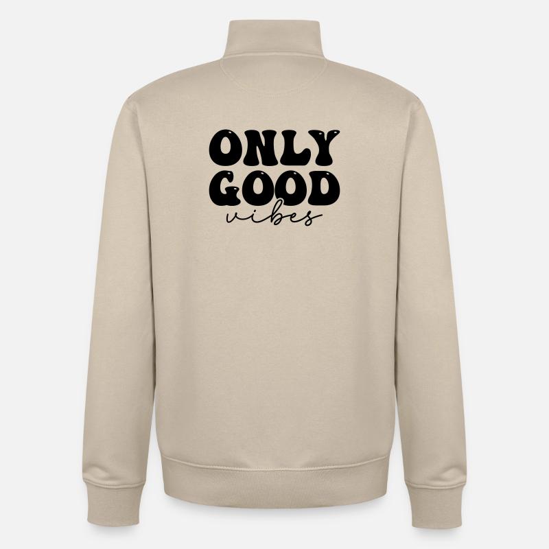 Positives Statement Design  - Unisex Organic Zip Sweatshirt von Stanley/Stella - Cremebeige
