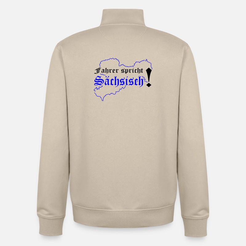 Dialecte saxon saxon de Saxe - Sweat zippé unisexe en coton bio Stanley/Stella - beige crème