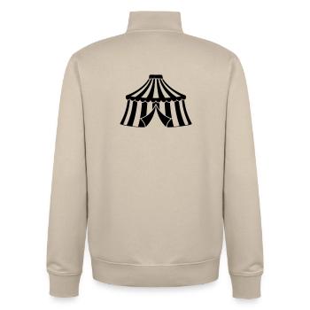 Zirkuszelt Manege Event Icon - Unisex Organic Zip Sweatshirt von Stanley/Stella - Cremebeige - Hinten - AI Model Male 185 dark (185cm)