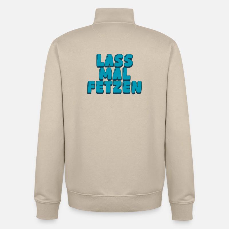 3. Laisse-la déchirer - Sweat zippé unisexe en coton bio Stanley/Stella - beige crème