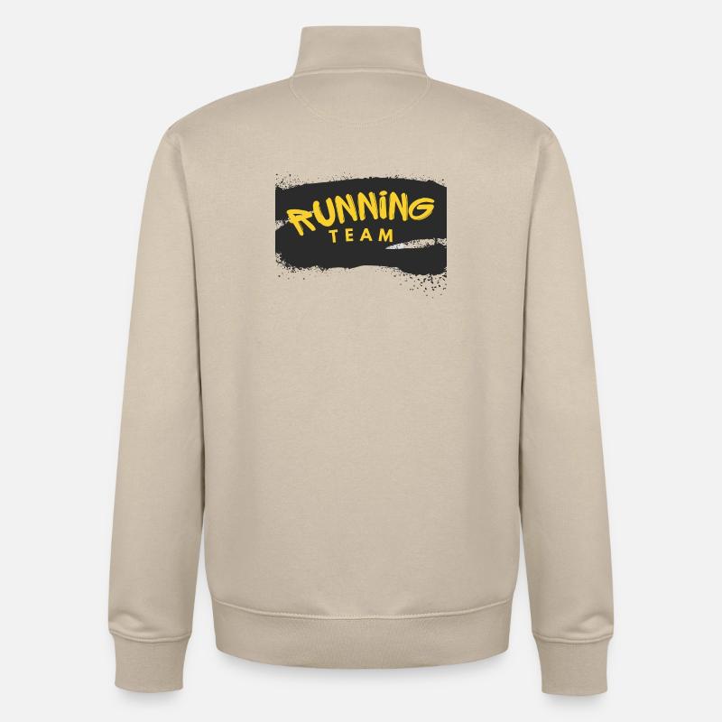 Équipe de course - Sweat zippé unisexe en coton bio Stanley/Stella - beige crème