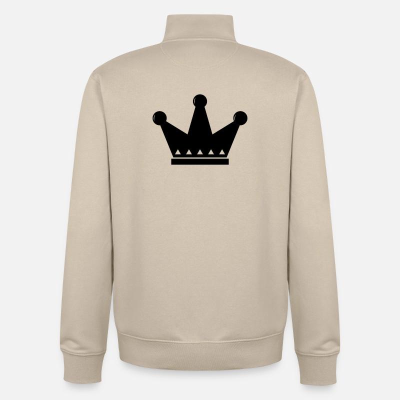 Couronne - Sweat zippé unisexe en coton bio Stanley/Stella - beige crème