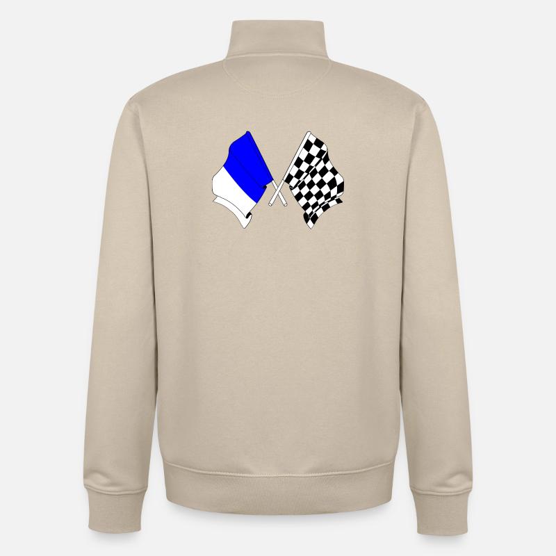Spa Racing Flags - Unisex Organic Zip Sweatshirt by Stanley/Stella - desert dust
