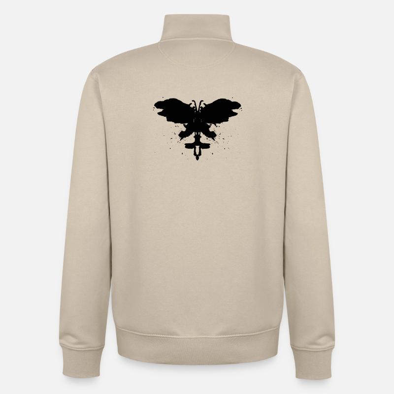 Rorschach - Sweat zippé unisexe en coton bio Stanley/Stella - beige crème