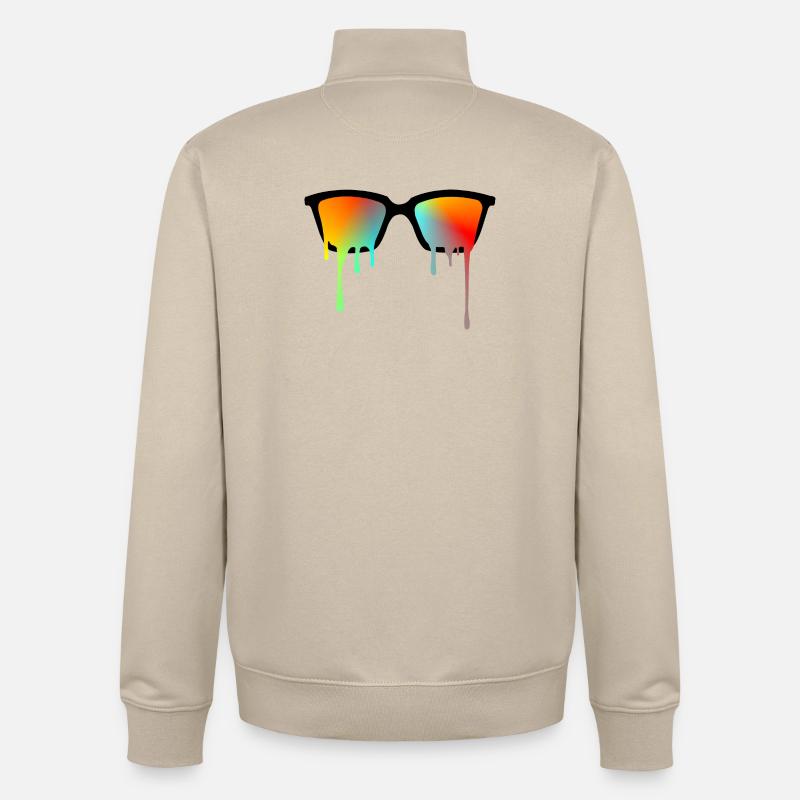 Lunettes de soleil - Sweat zippé unisexe en coton bio Stanley/Stella - beige crème