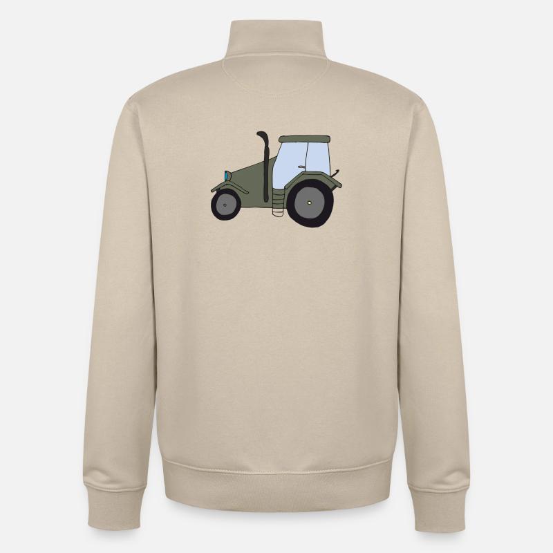 traktor oldtimer - Unisex Organic Zip Sweatshirt von Stanley/Stella - Cremebeige