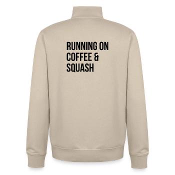 Squash - Unisex Organic Zip Sweatshirt by Stanley/Stella - desert dust - Back - AI Model Male 185 dark (185cm)