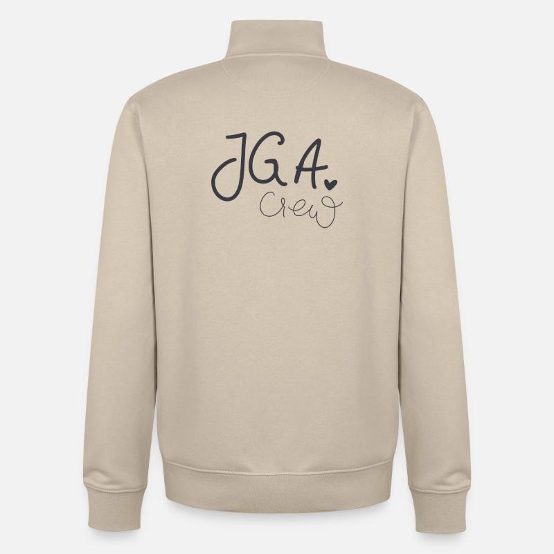 JGA Crew: Bachelor Party Tee - Unisex Organic Zip Sweatshirt von Stanley/Stella - Cremebeige