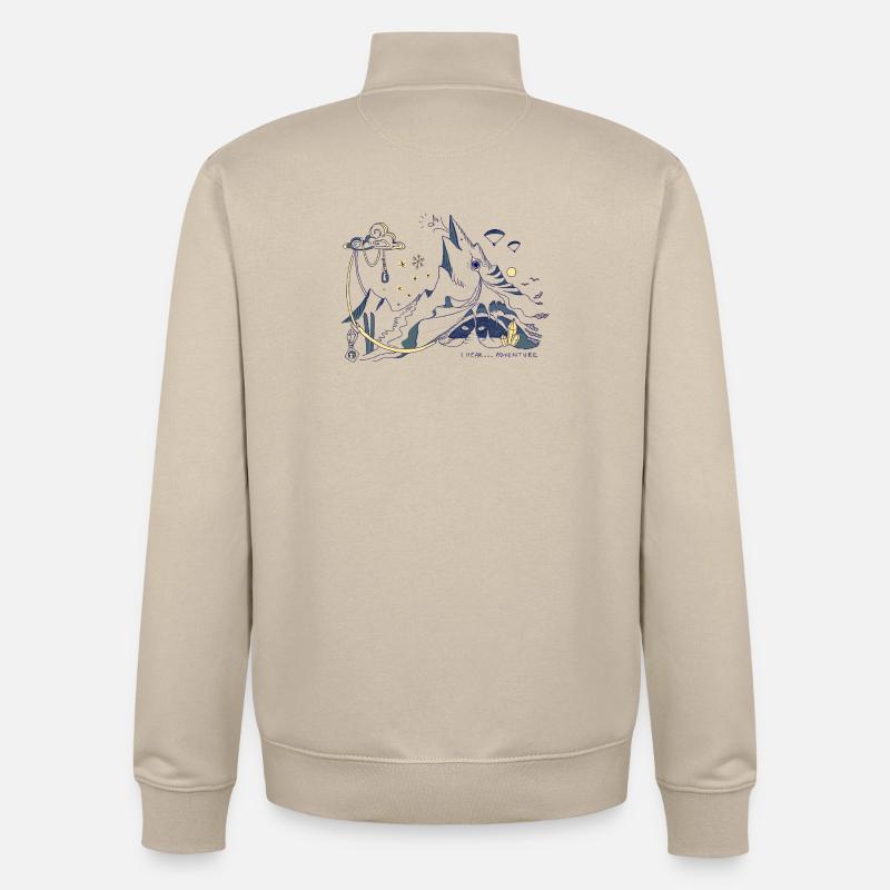 Outdoor Adventures - Unisex Organic Zip Sweatshirt von Stanley/Stella - Cremebeige