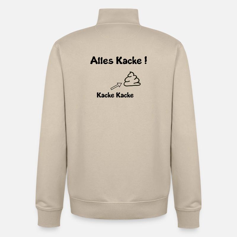 Kacke - Unisex Organic Zip Sweatshirt von Stanley/Stella - Cremebeige