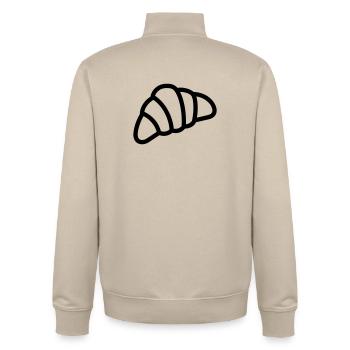 crescent - Unisex Organic Zip Sweatshirt by Stanley/Stella - desert dust - Back - AI Model Male 185 dark (185cm)