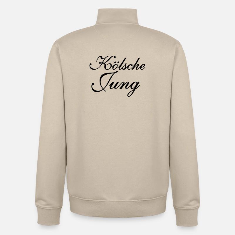 Kölsche Jung - Unisex Organic Zip Sweatshirt von Stanley/Stella - Cremebeige