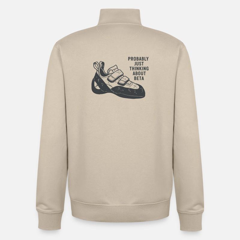 Beta Thought Sneaker Tee - Unisex Organic Zip Sweatshirt by Stanley/Stella - desert dust