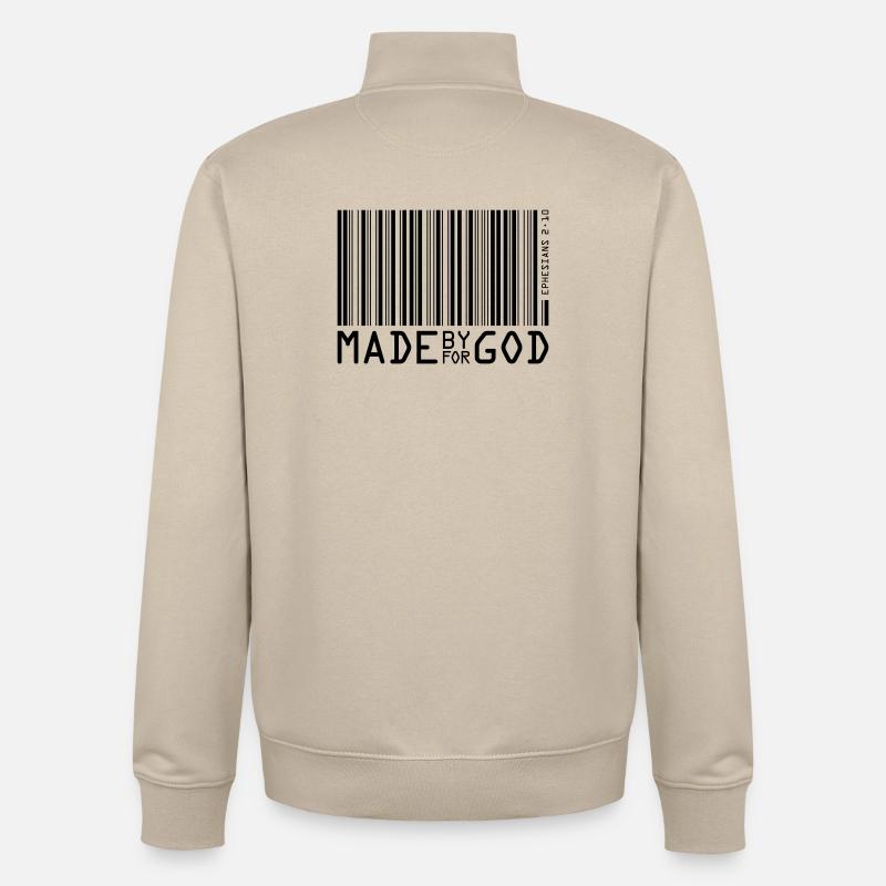 Créé par Dieu - Sweat zippé unisexe en coton bio Stanley/Stella - beige crème