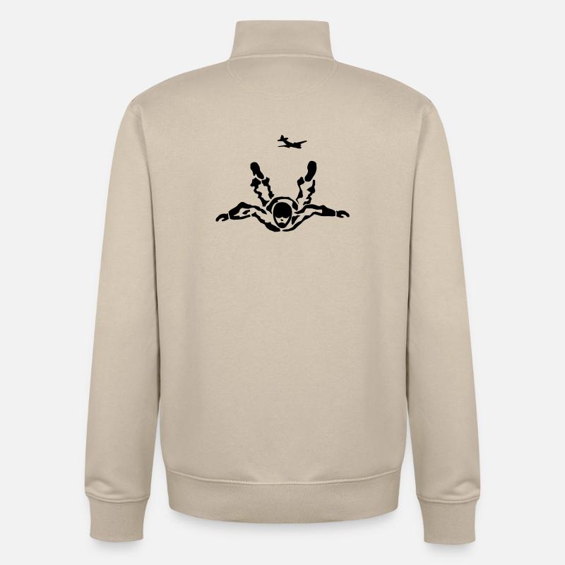 skydiver - Sweat zippé unisexe en coton bio Stanley/Stella - beige crème