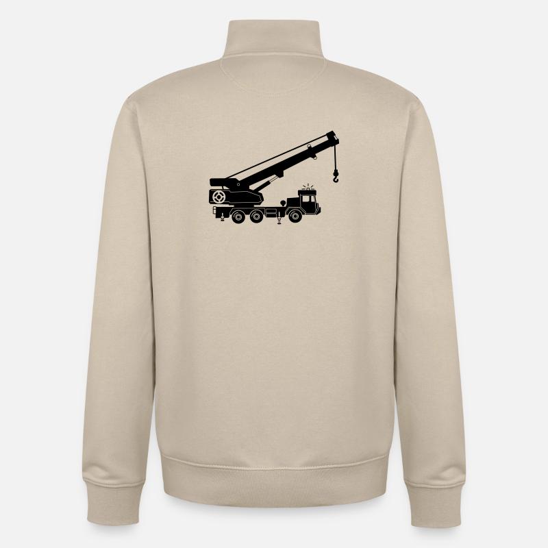 Kranwagen oder Abschleppwagen - Unisex Organic Zip Sweatshirt von Stanley/Stella - Cremebeige