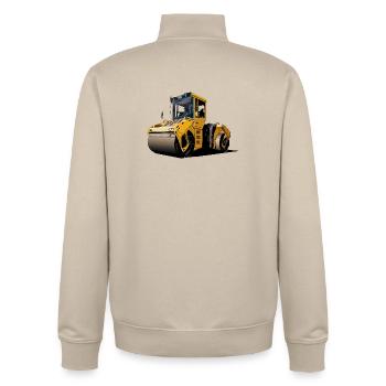 Rouleau compresseur - Sweat zippé unisexe en coton bio Stanley/Stella - beige crème - Dos - AI Model Male 185 dark (185cm)