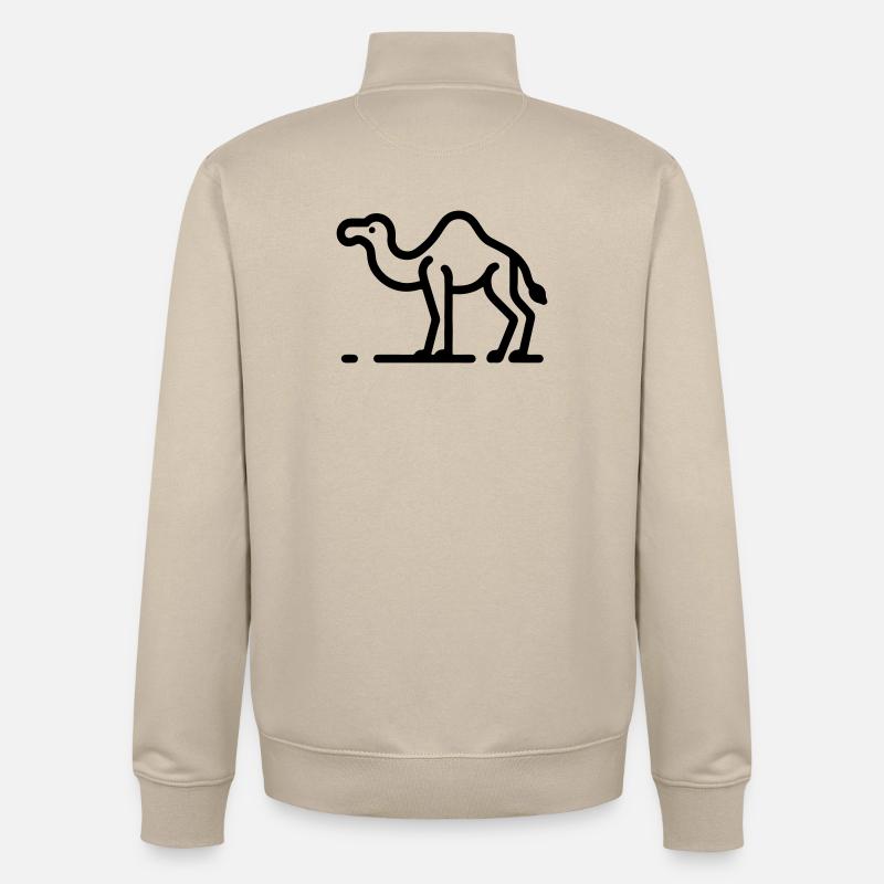Kamel - Unisex Organic Zip Sweatshirt von Stanley/Stella - Cremebeige