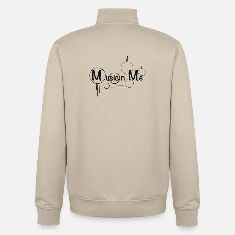 Conception musicale - Sweat zippé unisexe en coton bio Stanley/Stella - beige crème