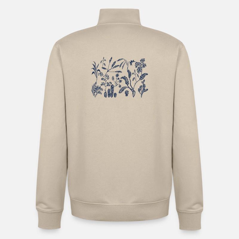 JUNGLE - Unisex Organic Zip Sweatshirt by Stanley/Stella - desert dust
