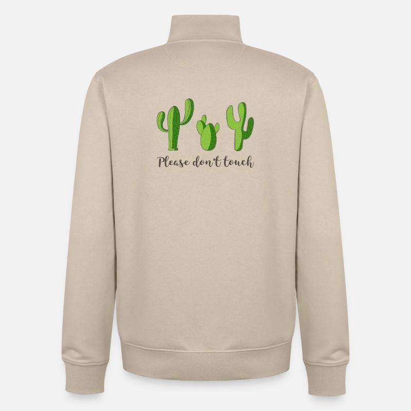 Cactus - Sweat zippé unisexe en coton bio Stanley/Stella - beige crème