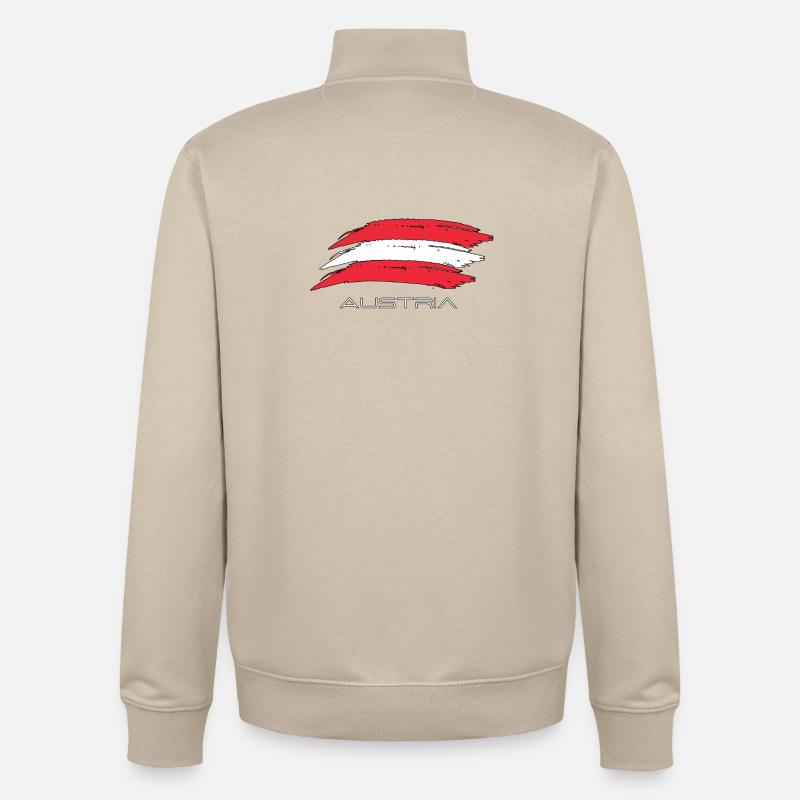 Austria - Unisex Organic Zip Sweatshirt von Stanley/Stella - Cremebeige