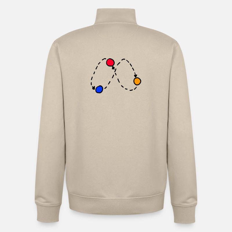 Jonglage - Unisex Organic Zip Sweatshirt von Stanley/Stella - Cremebeige