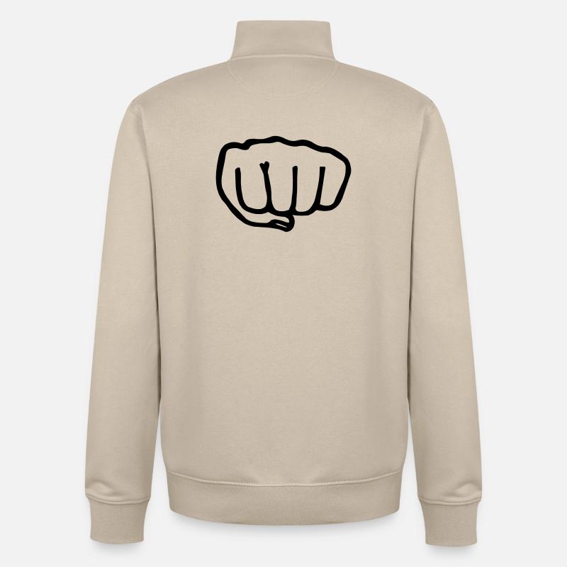 Karate Faust transparente Vectra - Unisex Organic Zip Sweatshirt von Stanley/Stella - Cremebeige