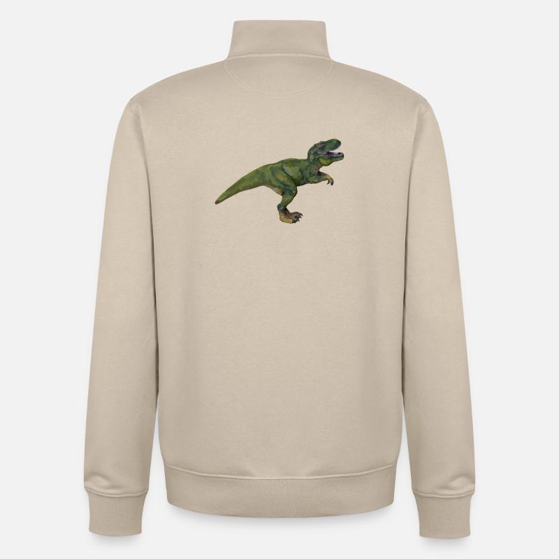 Tom T-Rex - Unisex Organic Zip Sweatshirt von Stanley/Stella - Cremebeige