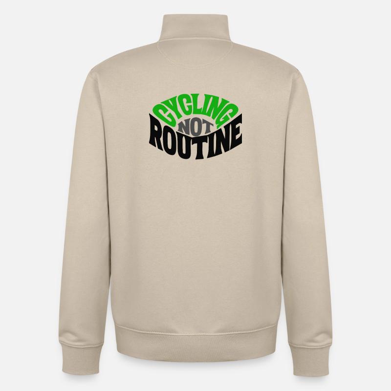 CYCLING ROUTINE - Unisex Organic Zip Sweatshirt von Stanley/Stella - Cremebeige