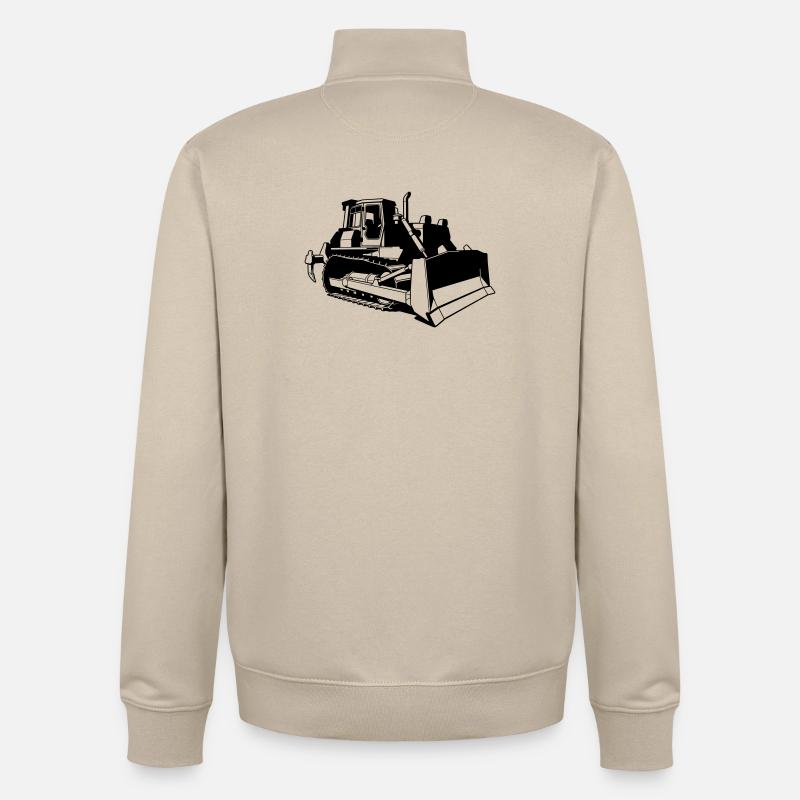 Bulldozer - Sweat zippé unisexe en coton bio Stanley/Stella - beige crème