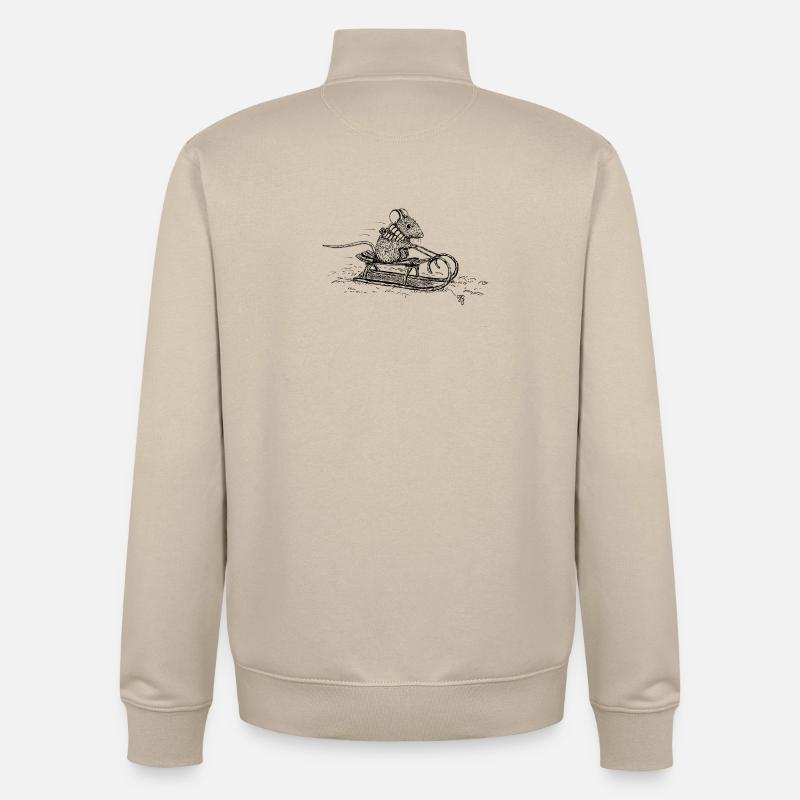 Sleigh - Unisex Organic Zip Sweatshirt by Stanley/Stella - desert dust