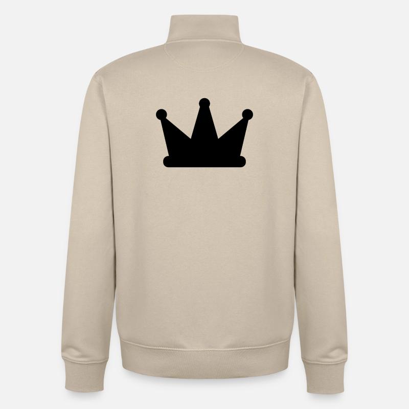 Couronne - Sweat zippé unisexe en coton bio Stanley/Stella - beige crème